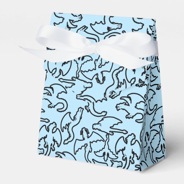 Ballotins Dragons noirs motif contour.b L BG bleu (Verso)