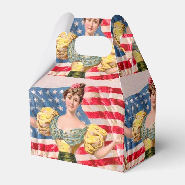 Ballotins Drapeau américain Lady Liberty Independence (Verso)