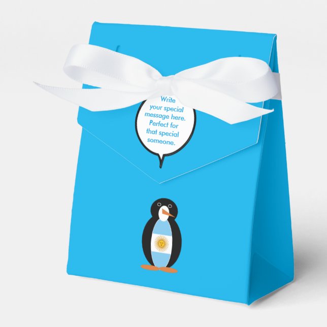 Ballotins Drapeau argentin Parlant de Mme Penguin Personnali (Verso)