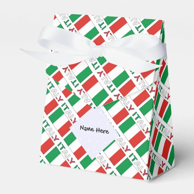 Ballotins Drapeau italien avec votre nom (Verso)