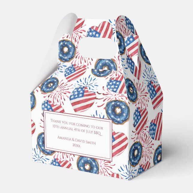 Ballotins Drapeau patriotique Donuts Feu d'artifice 4 juille (Verso)