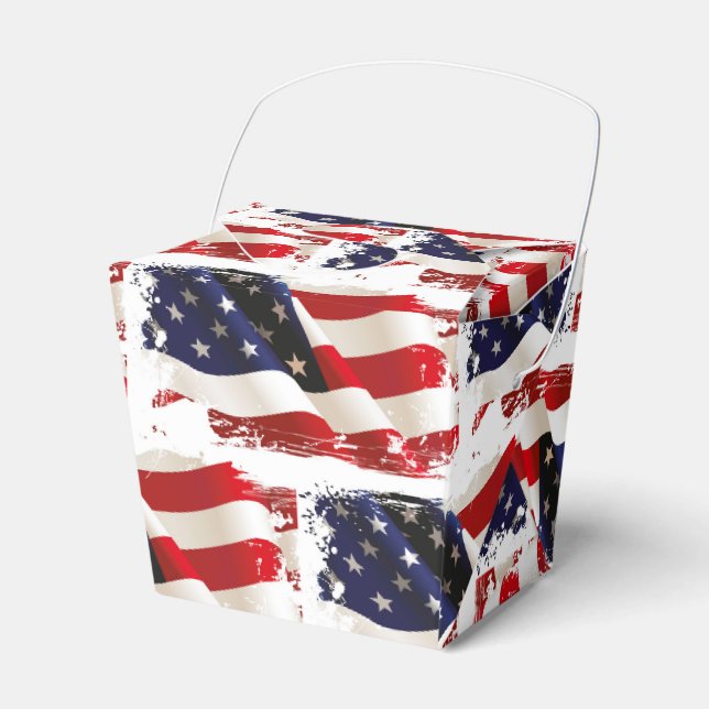 Ballotins Drapeau patriotique Juillet 4e Fête Favoriser Box (Verso)