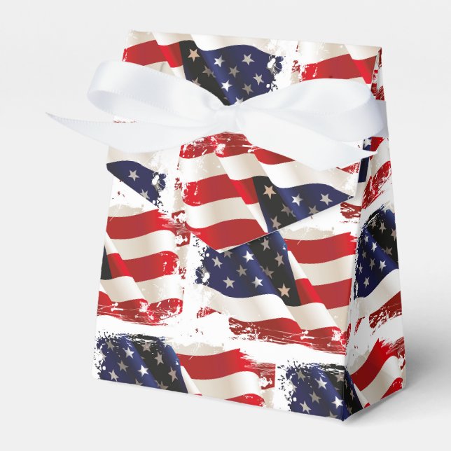Ballotins Drapeau patriotique Juillet 4e Fête Favoriser Box (Verso)