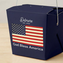 Drapeau personnalisé 'Dieu bénisse l'Amérique'