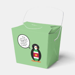 Ballotins Drapeau surinamais parlant Ms. Penguin personnalis