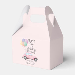 Ballotins Drive By Baby shower Parade rose pour fille