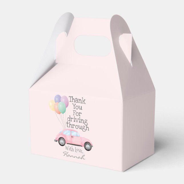 Ballotins Drive By Baby shower Parade rose pour fille (Verso)
