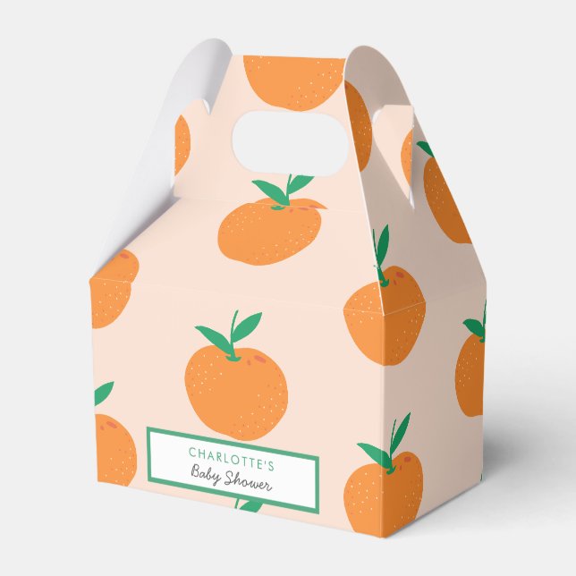 Ballotins du Baby shower orange Little Cutie (Verso)