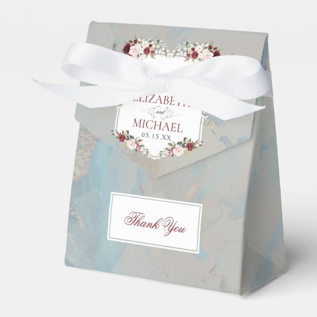 Ballotins Dusty Blue Bourgogne Blush Floral (Verso)