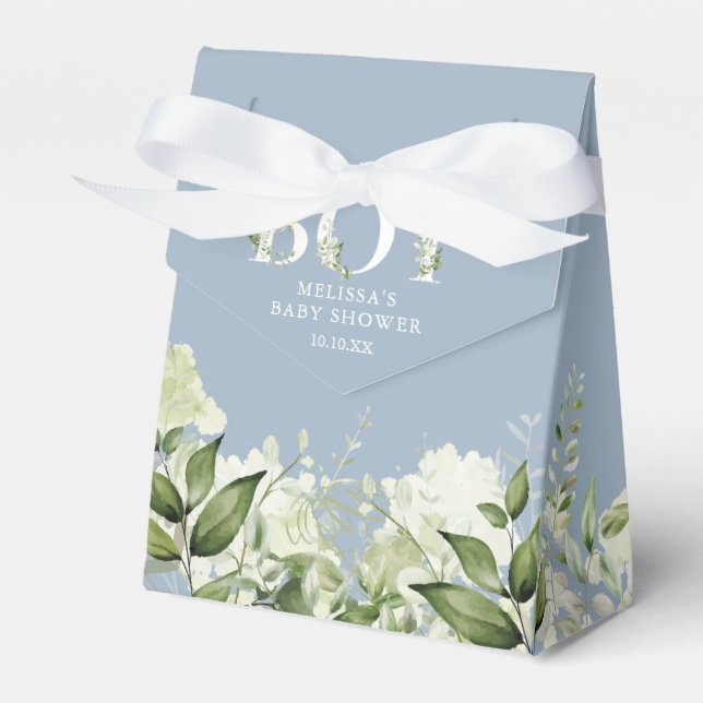 Ballotins Dusty Blue C'Est Un Garçon Baby shower Foliage ver (Verso)