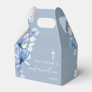 Ballotins Dusty Blue Elegant Moderne Floral Confirmation