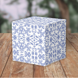 Ballotins Dusty Blue et blanc Vintage motif