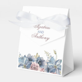 Ballotins Dusty Blue et Mauve Floral Aquarelle Mariage Fav