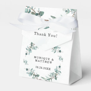 Ballotins Dusty Blue Eucalyptus Vert Mariage rustique