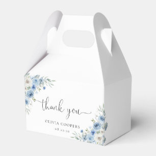 Ballotins Dusty Blue Ivory Baby Douche Boîte de Faveur