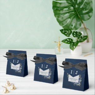 Ballotins Dusty Blue Navy Champagne Mariage d'ivoire