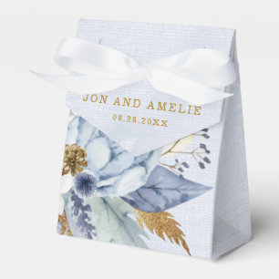 Ballotins Dusty Navy Blue Gold Peony Aquarelle Chic Mariage