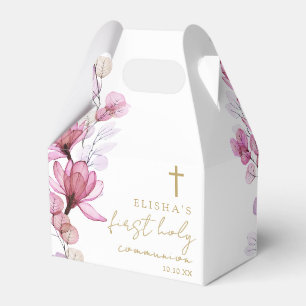Ballotins Dusty Rose Floral Première Sainte Communion