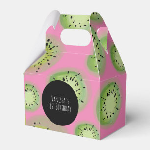 Ballotins Eau de naissance de fruit kiwi aquarelle rose noir