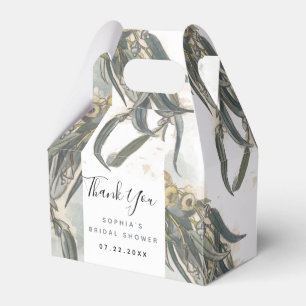 Ballotins Eau-forte Feuilles d'Eucalyptus Vert Baby Shower