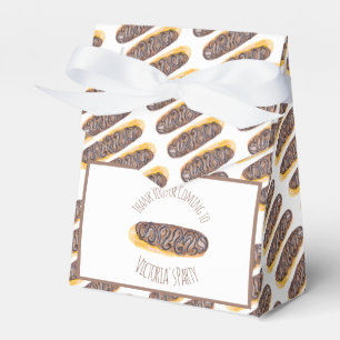 Ballotins Éclair au chocolat à l'aquarelle dessiné à la main