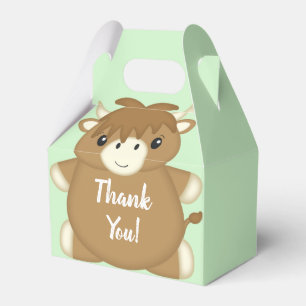 Ballotins écossais Highland Baby shower de vache vert