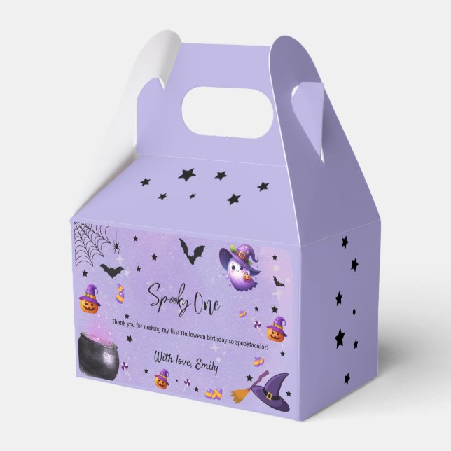Ballotins Éffrayant premier anniversaire Halloween violet (Verso)