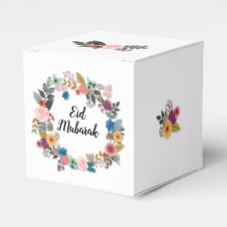 BALLOTINS EID MUBARAK FLORAL WREATH FAVEUR CUBE