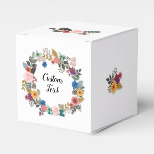 BALLOTINS EID MUBARAK FLORAL WREATH FAVORISER CUBE BALLOTIN (Verso)