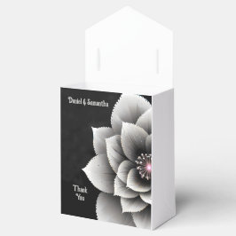 Ballotins Élégance intemporelle : Mariage en fleurs noir et 
