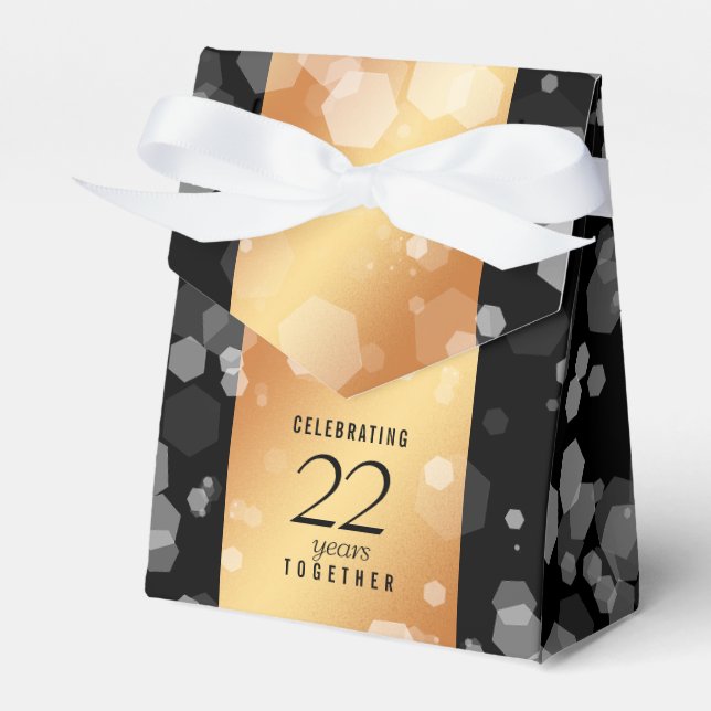 Ballotins Élégant 22e anniversaire de Mariage de cuivre (Verso)