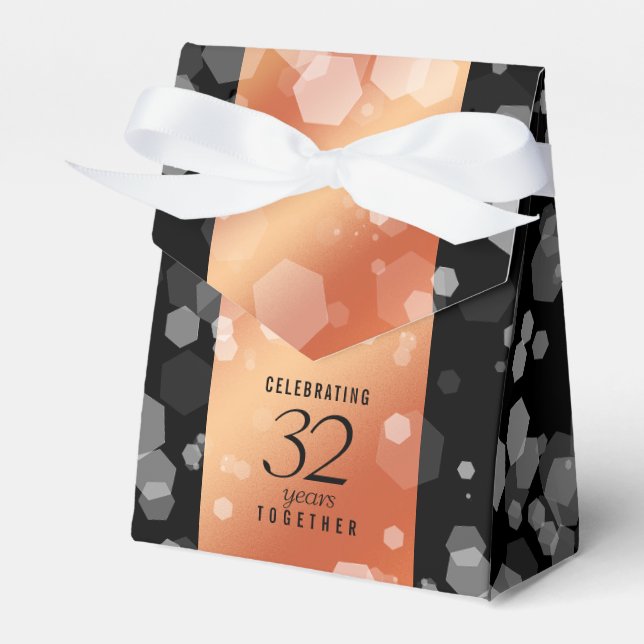 Ballotins Élégant 32ème anniversaire de Mariage de bronze (Verso)