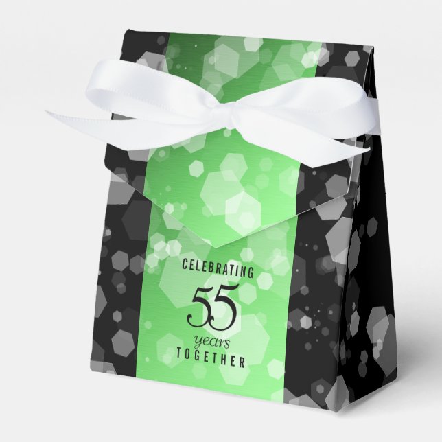 Ballotins Élégant 55e anniversaire de Mariage d'émeraude (Verso)