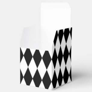 Ballotins Elégant Arlequin Blanc Noir Rhombus géométriques