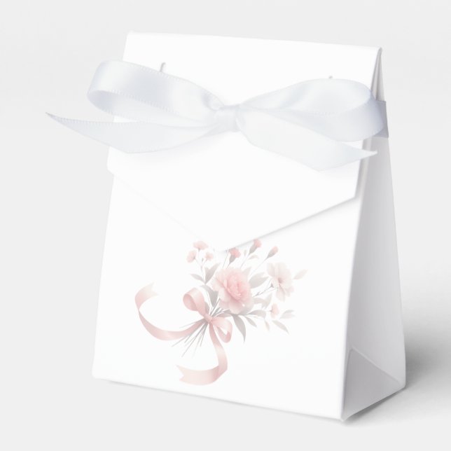 Ballotins Elégant Baby shower de bouquet de fleurs d'aquarel (Verso)