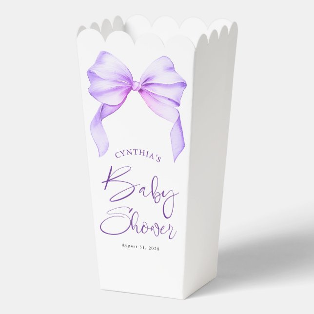 Ballotins Élégant Baby shower pourpre de la cale (Recto)