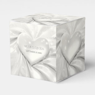 Ballotins Élégant Ballotin de coeur crème blanche