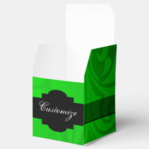 Ballotins Élégant Ballotin de Cube Noir & Vert