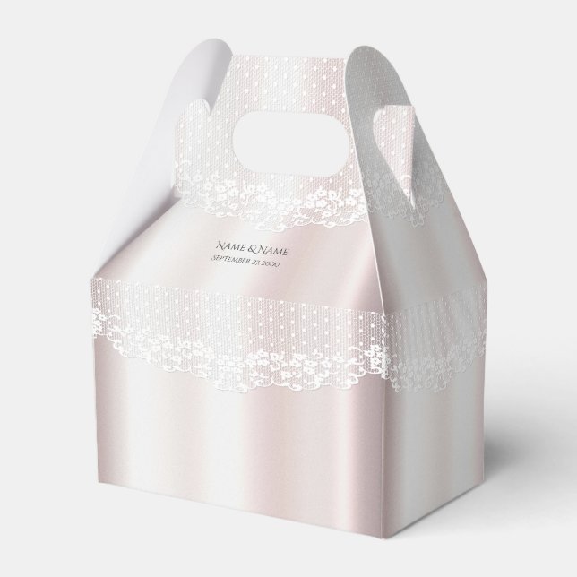 Ballotins Élégant Ballotin floral dentelle blanche (Verso)