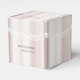 Ballotins Élégant Ballotin floral dentelle blanche
