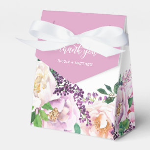 Ballotins Élégant Ballotin floral rose et violet pastel