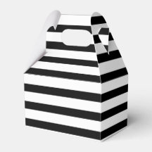 Élégant Ballotin rayé noir et blanc