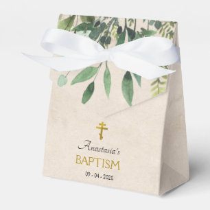 Ballotins Élégant baptême chrétien orthodoxe Feuille