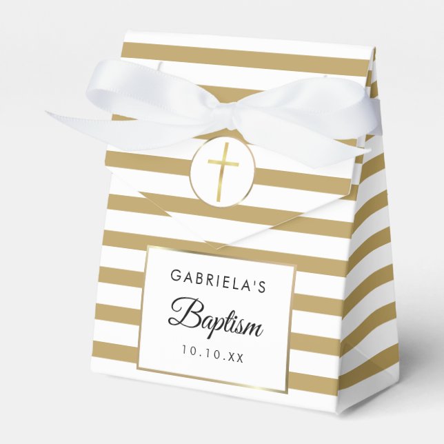 Ballotins Élégant Baptême de l'or Baptême Christening (Verso)