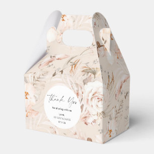 Ballotins Elégant beige botanique fleuri jardin mariage favo