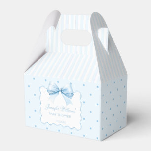 Ballotins Elégant bleu arc polkadot bébé garçon douche