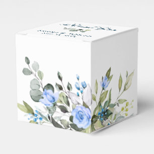 Ballotins Elégant bleu Eucalyptus Rose Mariage vert
