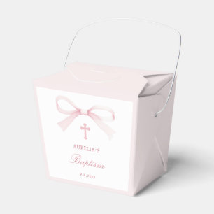 Ballotins Élégant bolduc rose aquarelle baptême à emporter