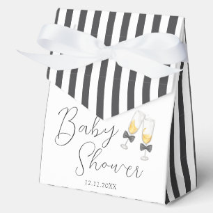 Ballotins Elégant Bow Champagne Stripe Sip & Voir Baby showe
