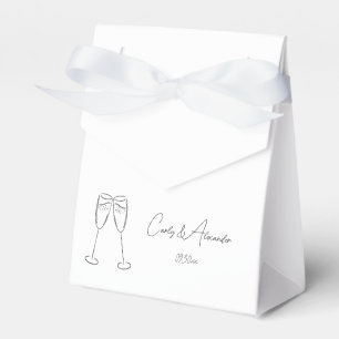 Ballotins Elégant Champagne Glass Cheveux Mariage Fiançaille